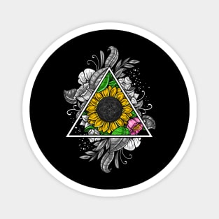 Sunflower Flower Of Life Magnet